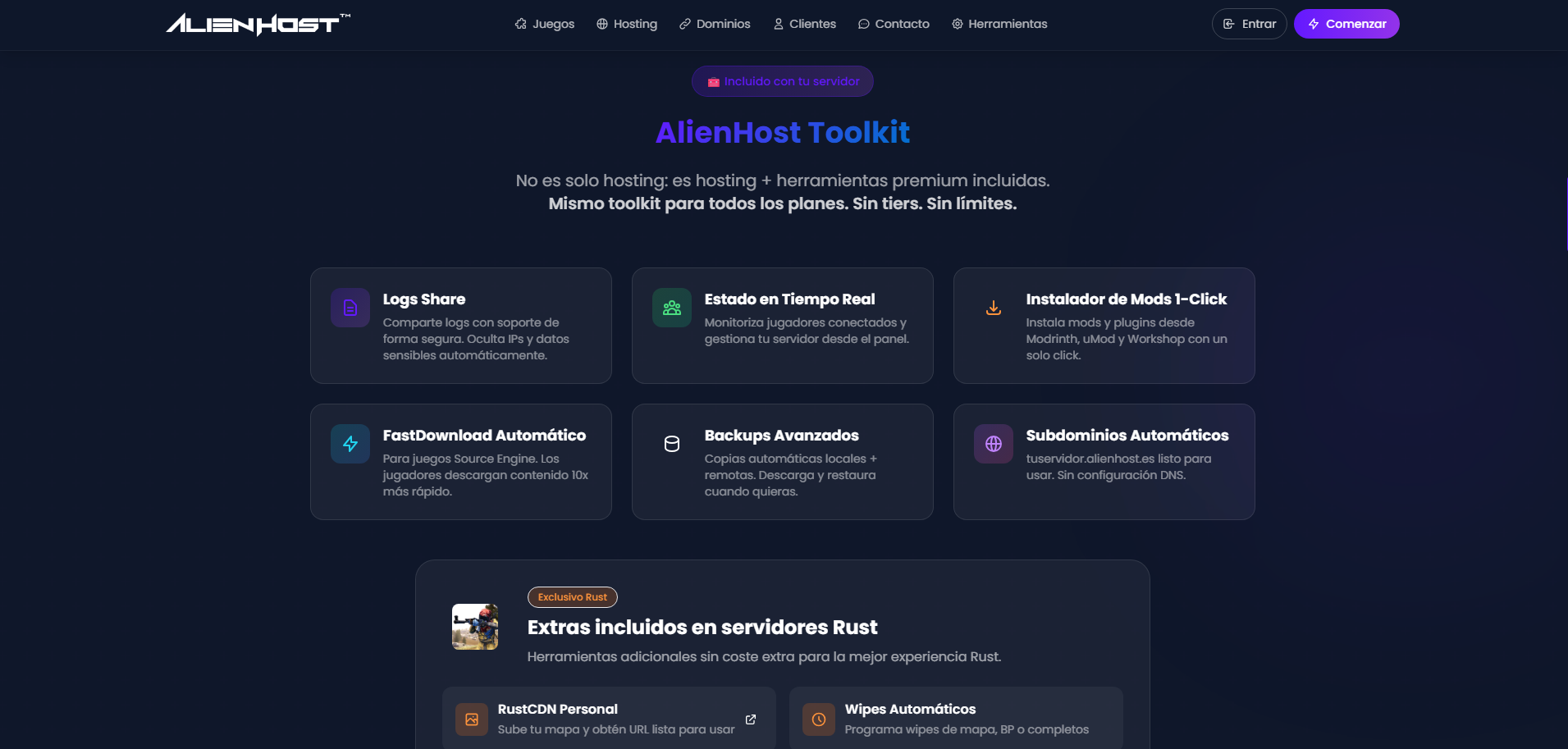 AlienHost Website - Imagen 2